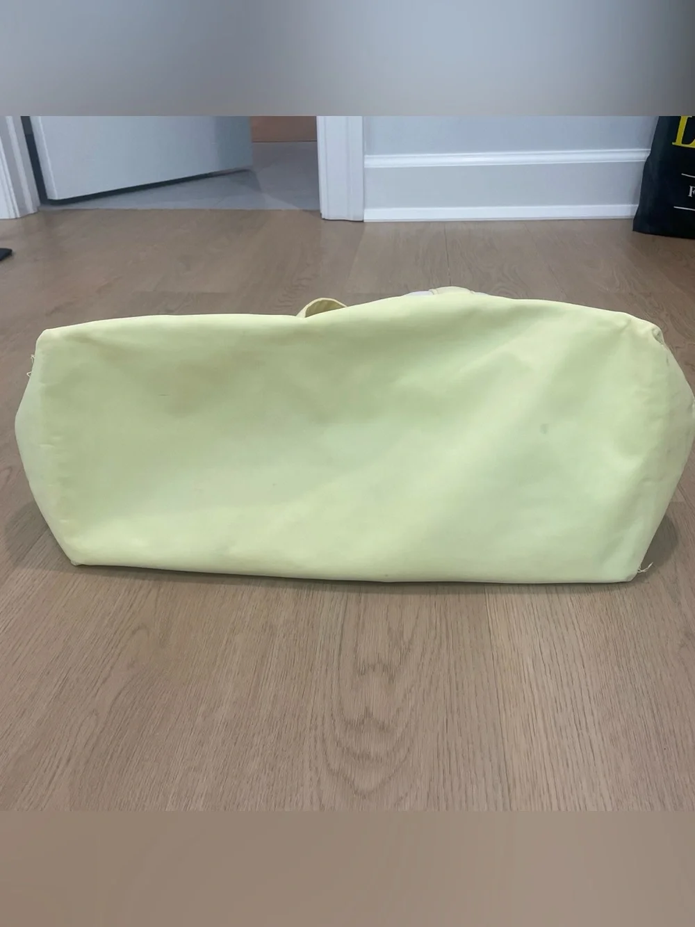 Stoney Clover Lane Canvas Tote with Pale Yellow Trim and Handles